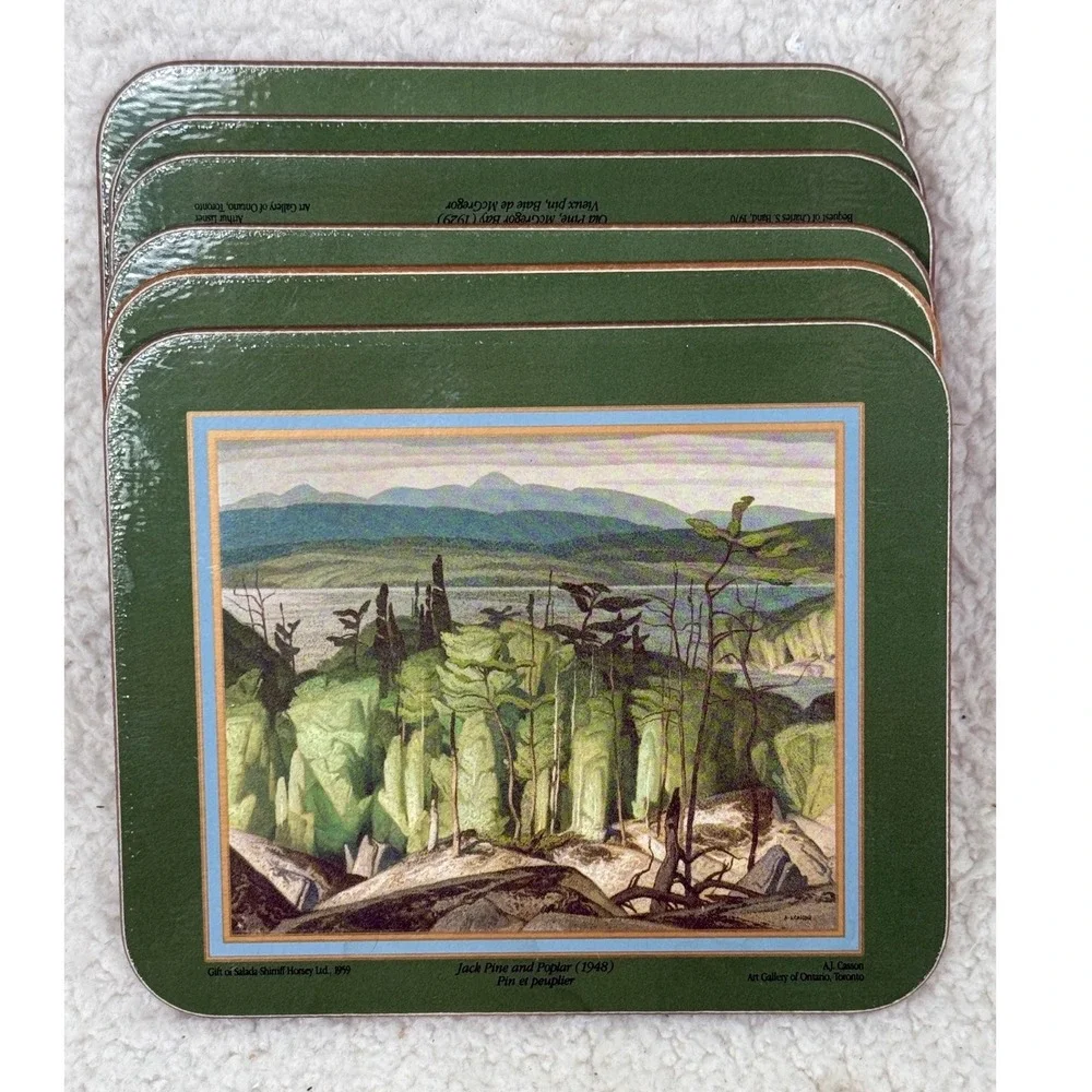 Vintage Jason Coasters Scenic Painting Art Gallery of Ontario Set 6 Box
